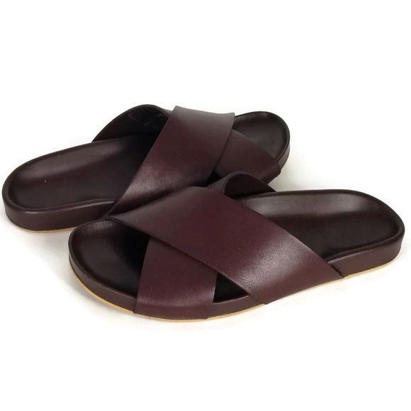 Everlane Shoes - Everlane The Form Crossover Sandal Wine Size 7 EUC